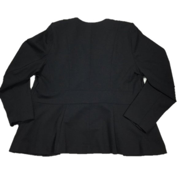 Lane Bryant Women's Black Ponte Peplum Jacket size 22 - Picture 6 of 8